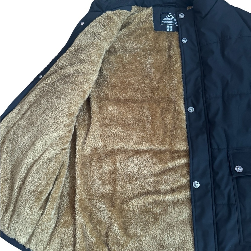 Men’s Black fleece lined  Puffer Vest - Picture 2 of 7
